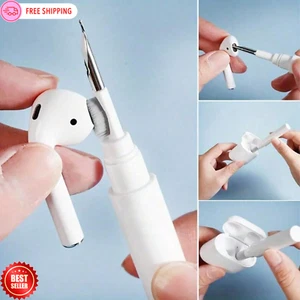 1Pc Airpods Brush Cleaning Kit For Earphone Keyboard Dual-Head Portable Cleaner - Picture 1 of 9
