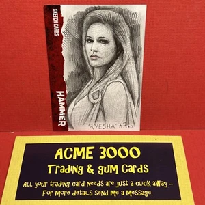 Unstoppable HAMMER Horror Series 1 ANDY A FRY Sketch CASE TOPPER Card SK2 - J - Picture 1 of 2