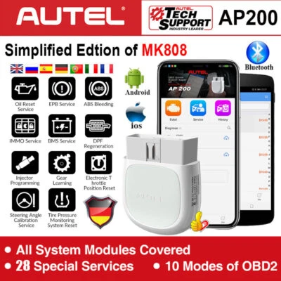 Autel MaxiAP AP200 PK MK808 PRO Profi KFZ OBD2 Diagnosegerät Scanner ALLE SYSTEM - Bild 1 von 4