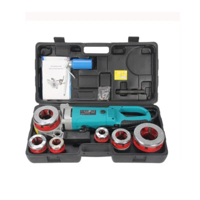 220V Handheld Electric Pipe Threader Pipe Threading Machine With 6 Dies - Image 1 of 4