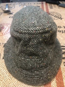 HANNA HATS Donegal Ireland 100% Wool Tweed Speckled Hat Size Large - Picture 1 of 3