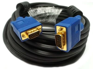 50FT 15PIN GOLD PLATED BLUE SVGA VGA ADAPTER Monitor Male Cable CORD FOR PC HDTV - Picture 1 of 1