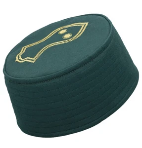 Sombrero Kufi estructurado islámico para hombre | Sandalia del Profeta Muhammad (SAW) - Verde - Imagen 1 de 3
