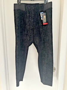 Style & Co women dress leggings XL black comfort waist flocked catwalk NWT - Picture 1 of 6