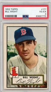 1952 Topps #177 Bill Wight - PSA 4 VG/EX Boston Red Sox - Picture 1 of 2