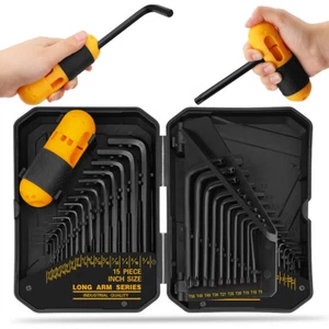 Hex Key Allen Wrench Set Hex Torx Key Set SAE & Metric Short Keys High Leverage - Picture 1 of 11