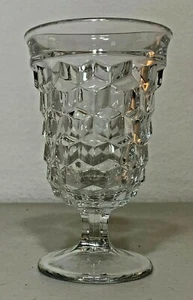 2er Set Fostoria American Klarglas Niedrig Fußkelche Wasserstiele 5,5" - Bild 1 von 2