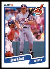 1990 Fleer Update Beau Allred Rookie Cleveland Indians #U-88