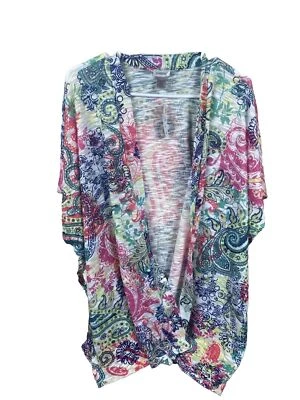 Cárdigan Avenue para mujer talla 22/24 frente abierto suéter sin mangas cachemira boho NUEVO Foto 1 de 4