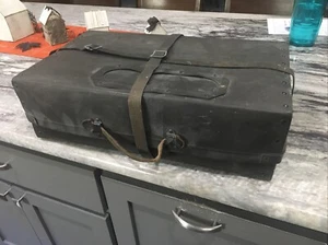 RARE Vintage Military WW2/Korean War Mailing Suitcase w/Orig Handle/Straps-EXC - Picture 1 of 8