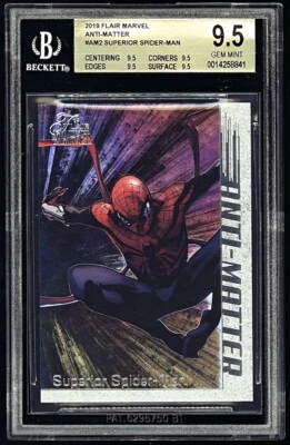 2019 Upper Deck Marvel Flair SPIDER-MAN Anti-Matter #AM-2 Holofoil BGS 9.5 POP 1 - Image 1 of 2
