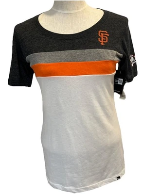 New Era San Francisco Giants Logo Womens Fitted T-Shirt White Crew Neck S NWT  D - Image 1 of 4