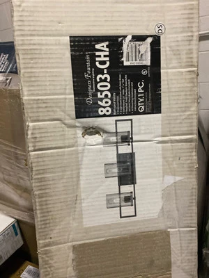 Fuente de diseño 86503-CHA 3 luces 24" tocador de baño, carbón Foto 1 de 3