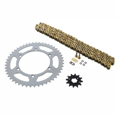 Kawasaki 1995-06 KDX200 / 1997-05 KDX220 Gold O Ring Chain & Sprocket 12/49 110L - Image 1 of 4