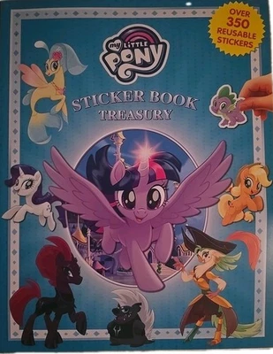 My Little Pony Sticker Book Treasury 350 Reusable Stickers Paperback Activity  - Image 1 of 4