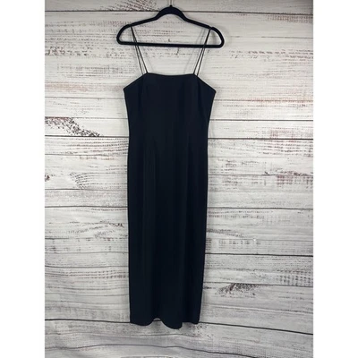 Bob Mackie Boutique Dress Women's 10 Black Spaghetti Strap Maxi Evening Formal - Image 1 of 4