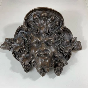 Vintage Bacchus mythologische Wandrelief Replik 3D Gott des Weines Kreidegeschirr Faksimiles - Bild 1 von 17
