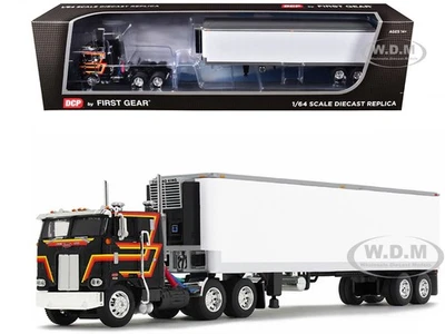 PETERBILT 352 COE SLEEPER & REEFER 拖车黑色 1/64 FIRST GEAR 60-2156 出品 — 第 1/4 张图片