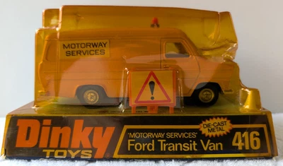复古 Dinky #416 福特 Transit Van Motorway Services 完整原装盒 — 第 1/4 张图片