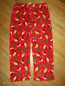 ELF CHRISTMAS MOVIE PAJAMA PANTS Buddy Will Ferrell Plush Cozy Fleece Adult XL - Picture 1 of 3