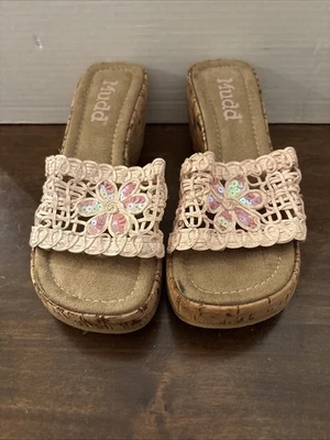 Sandalia Mudd Vintage Y2K Plataforma Corcho Talla 8M Henny Floral Rosa Años 90 Gruesa Foto 1 de 4