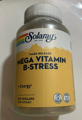 Solaray Dos Etapas Mega B-Stress 120 Cápsula EXP 02/2028 Foto 1 de 4
