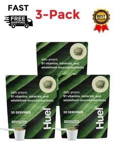 Huel Daily Greens Superfood Powder Original 30 Servings - 91 Vitamins, Minerals - Picture 1 of 14