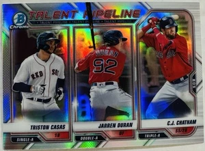 2021 Bowman #TP-BOS C.J. Chatham / Jarren Duran / Triston Casas Talent Pipeline - Bild 1 von 2