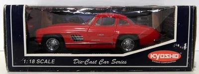 Kyosho 1/18 Scale Diecast 08091R - Mercedes Benz 300SL - Red - Image 1 of 4