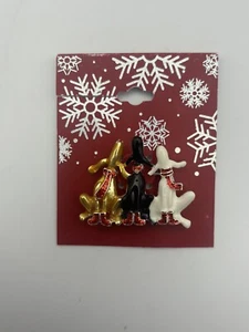 Christmas Dogs Holiday Pin New - Picture 1 of 3