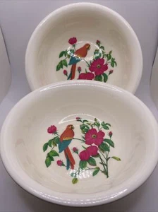 Cuencos de Melamina Vintage Tropical Floral Loro Colorido Único Hecho en Guatemala - Imagen 1 de 8