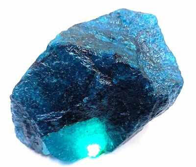 DYED 1200 Ct Kashmiri Blue Sapphire Raw Rough Certified Dyed Gems 5NK - Image 1 of 4