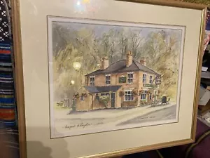 Water Colour By Margaret McLaughlin “The Rose & Olive Branch, Virginia Water”. - Picture 1 of 6