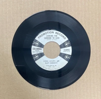 JERRI ADAMS W/ RAY CONNIFF COLUMBIA 45 PROMO LOOKING FOR SOMEONE TO LOVE 40992 - Image 1 of 2