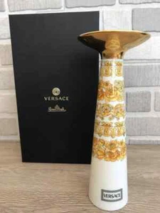VERSACE BY ROSENTHAL, GERMAN "MEDUSA RHAPSODY" VASE / CANDLEHOLDER, 9 3/4 INCH - Picture 1 of 5