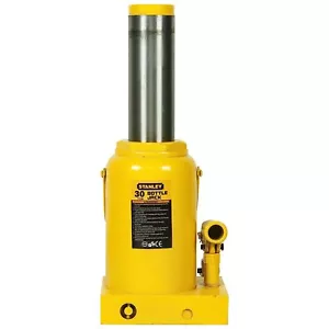 STANLEY ST-93001CE HYDRAULIC BOTTLE JACK 30 TON LIFTING CAPACITY YELLOW COLOR - Picture 1 of 8
