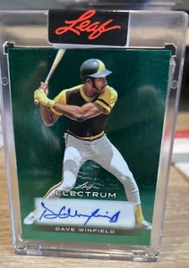 2024 Leaf Electrum Green Refractor Dave Winfield #d /5 Padres Yankees - Picture 1 of 2
