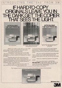 1981 Vintage Print Ad 3M 545 Sensitron Exposure System If Hard-to-copy originals - Picture 1 of 2