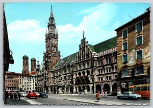 Muchen, City Hall And Cathedral, Vintage Post Card - Picture 1 of 2