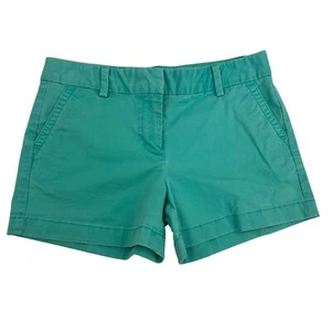 Vineyard Vines Girls Size 12 Teal Chino Flat Front Shorts Whale Preppy Stretch - Picture 1 of 9