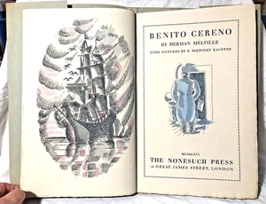 Melville, McKnight Kauffer - Benito Cereno, Ltd Ed Nonesuch 1926 - Scarce Jacket - Picture 1 of 13