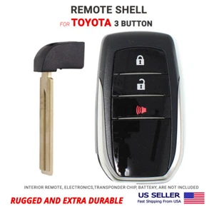 Carcasa inteligente con llave remota para Toyota 3 botones con inserto de emergencia - Imagen 1 de 1