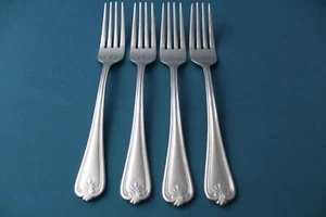 4 Salad Forks Lenox BUTLERS GOURMET 18/10 Plume China 7 1/8" - Picture 1 of 5