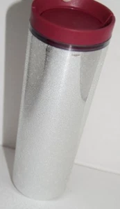 Taza vaso Starbucks 2013 gradiente plata gotas viaje 16 oz con tapa - Imagen 1 de 6