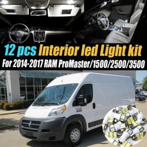 12Pc Super White Car Interior LED Light Kit Pack for 2014-2017 RAM ProMaster - Foto 1 di 9