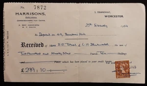 (GBR-908)GB 1964 HARRISONS PROSOLICORS RECHNUNG mit SG573 Firmenstempel - Bild 1 von 2