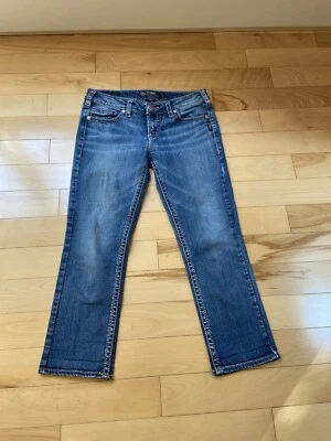 Silver Jeans Co Womens Aiko Capri Size 29X23 Blue Straight Leg Light Wash - Image 1 of 4