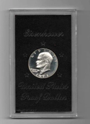 1973-S Eisenhower Dollar 40% Silver Brown Box - Image 1 of 3
