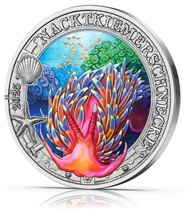 3 Euro Nacktkiemerschnecke Serie Meereswelten Österreich 2025 lieferbar - Bild 1 von 2