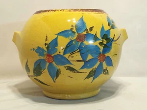 Vintage 1940's McCoy Hand Painted Floral Pattern Cookie Jar No Lid - Picture 1 of 7